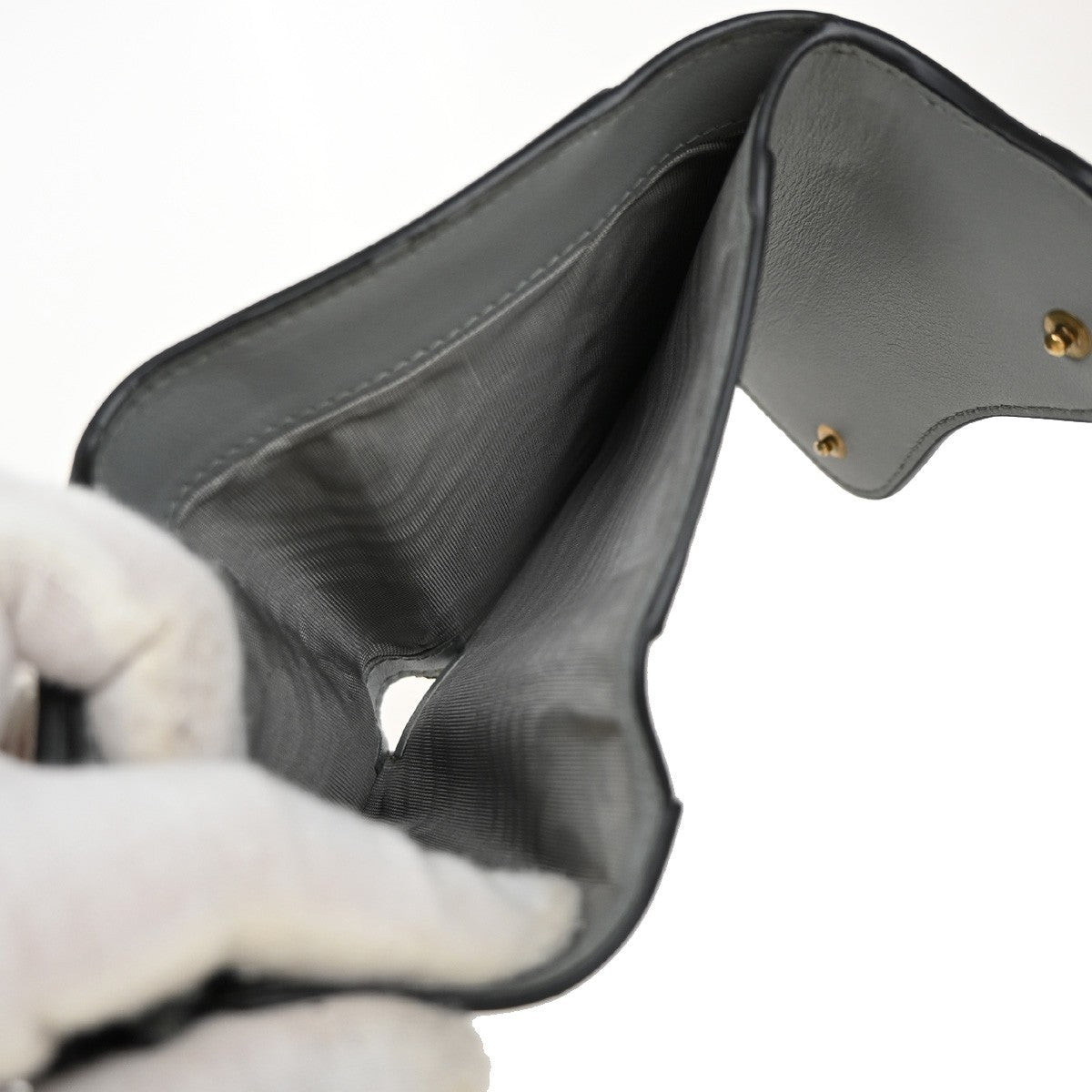 Christian Dior Saddle Trifold Flap Wallet Leather, BLUE, LEATHER, Wallets