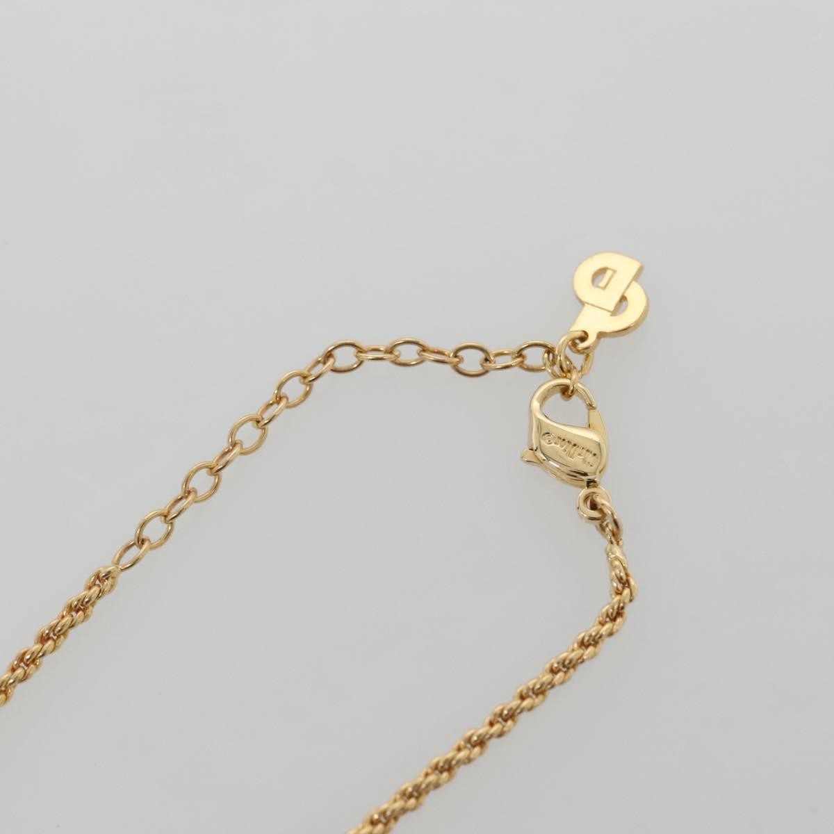Christian Dior Logo Flower Necklace Metal, GOLD, METAL, Necklace
