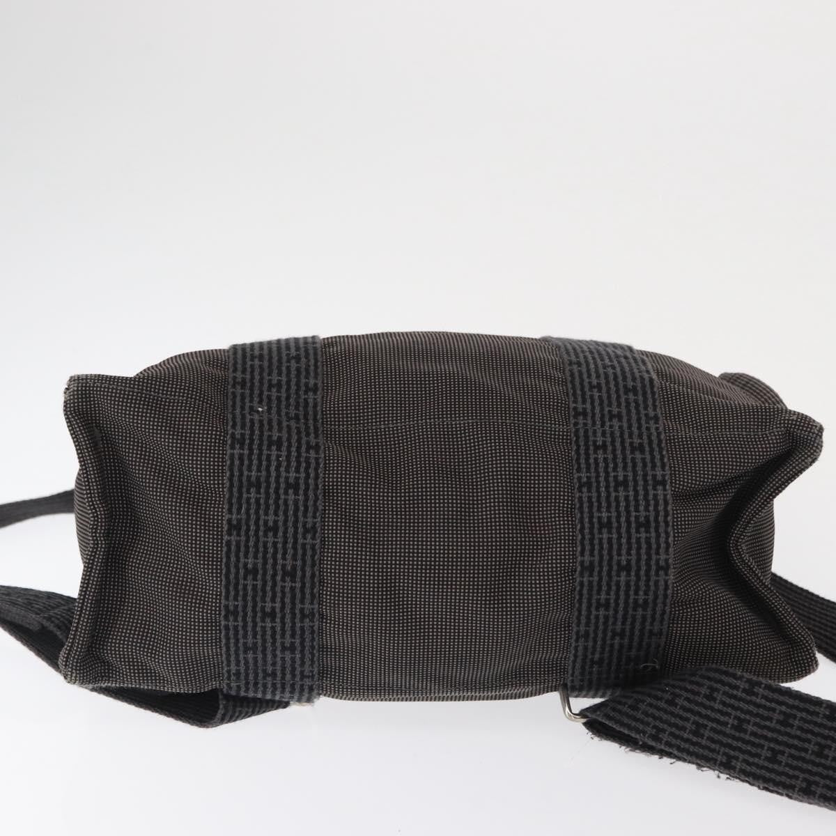 Hermes Herline Backpack Canvas, GRAY, CANVAS, Backpack