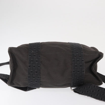 Hermes Herline Backpack Canvas, GRAY, CANVAS, Backpack