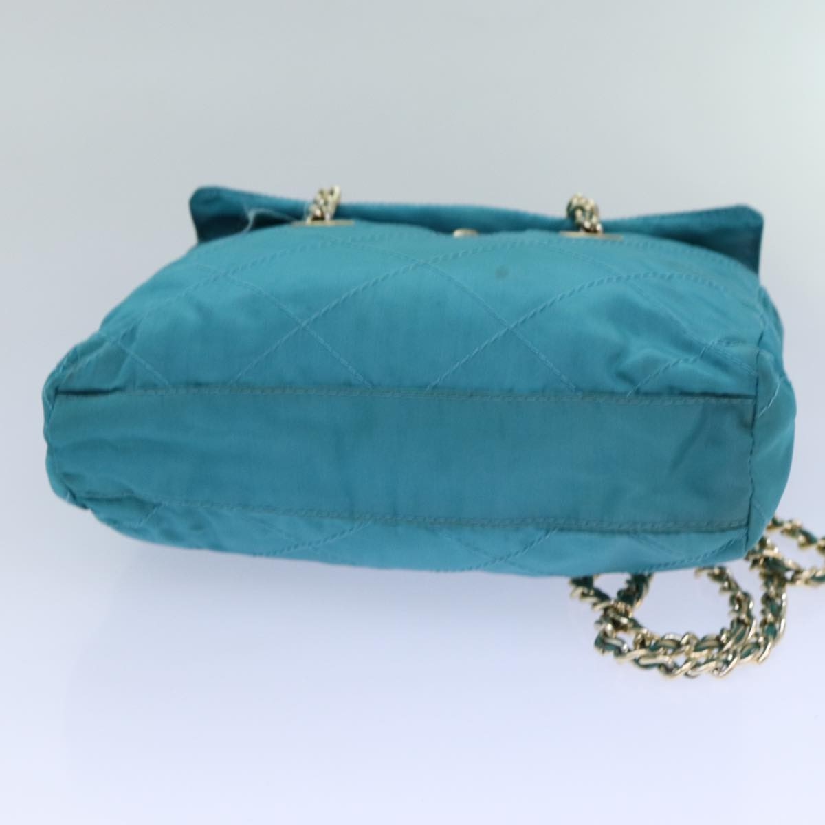 Prada Chain Shoulder Bag Tessuto, BLUE, NYLON, Shoulder bag