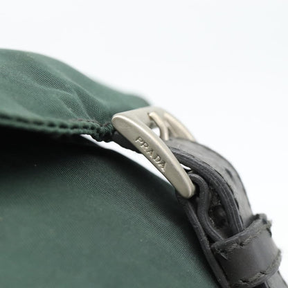 Prada Double Front Pocket Backpack Tessuto, Green, Nylon, Backpack
