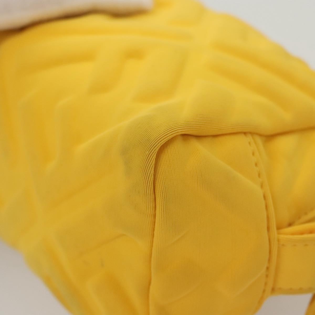 Fendi Vintage Toiletry Pouch Nylon, YELLOW, NYLON, Clutche & pouche