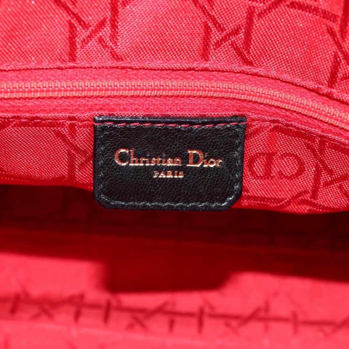 Christian Dior Vintage Lady Dior Bag Cannage Quilt Lambskin, BLACK, LEATHER, Handbag