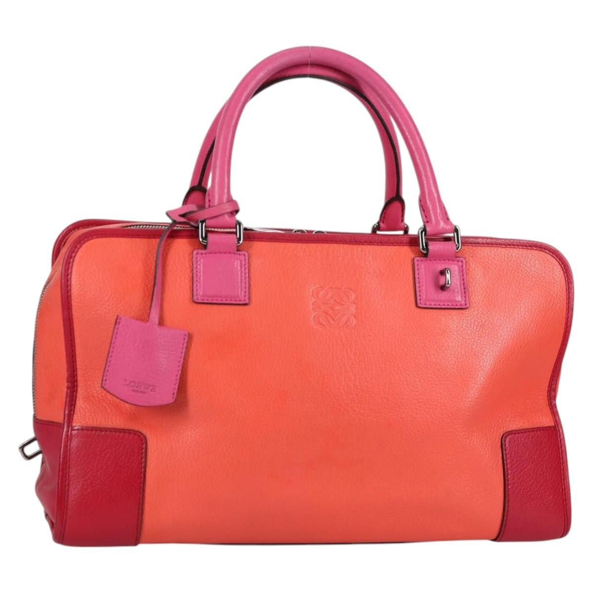 Loewe Amazona Bag Leather, ORANGE, LEATHER, Handbag