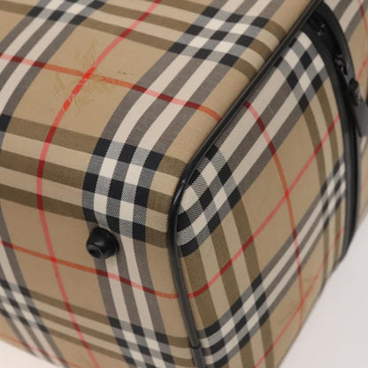 Burberry Vintage Duffle Bag Haymarket Coated Canvas, BEIGE, CANVAS, Travel bag