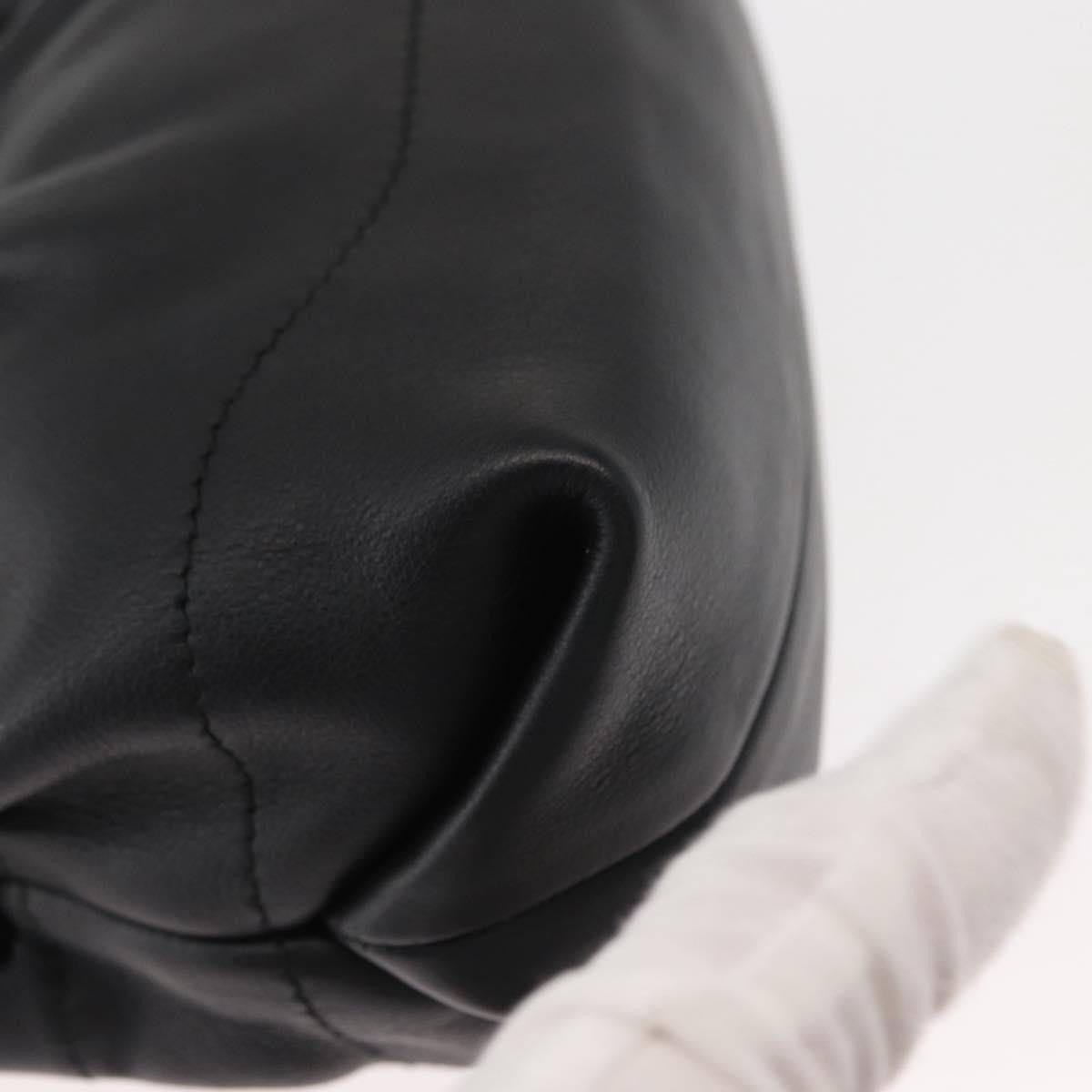 Salvatore Ferragamo W Chain Tote Leather, BLACK, LEATHER, Handbag