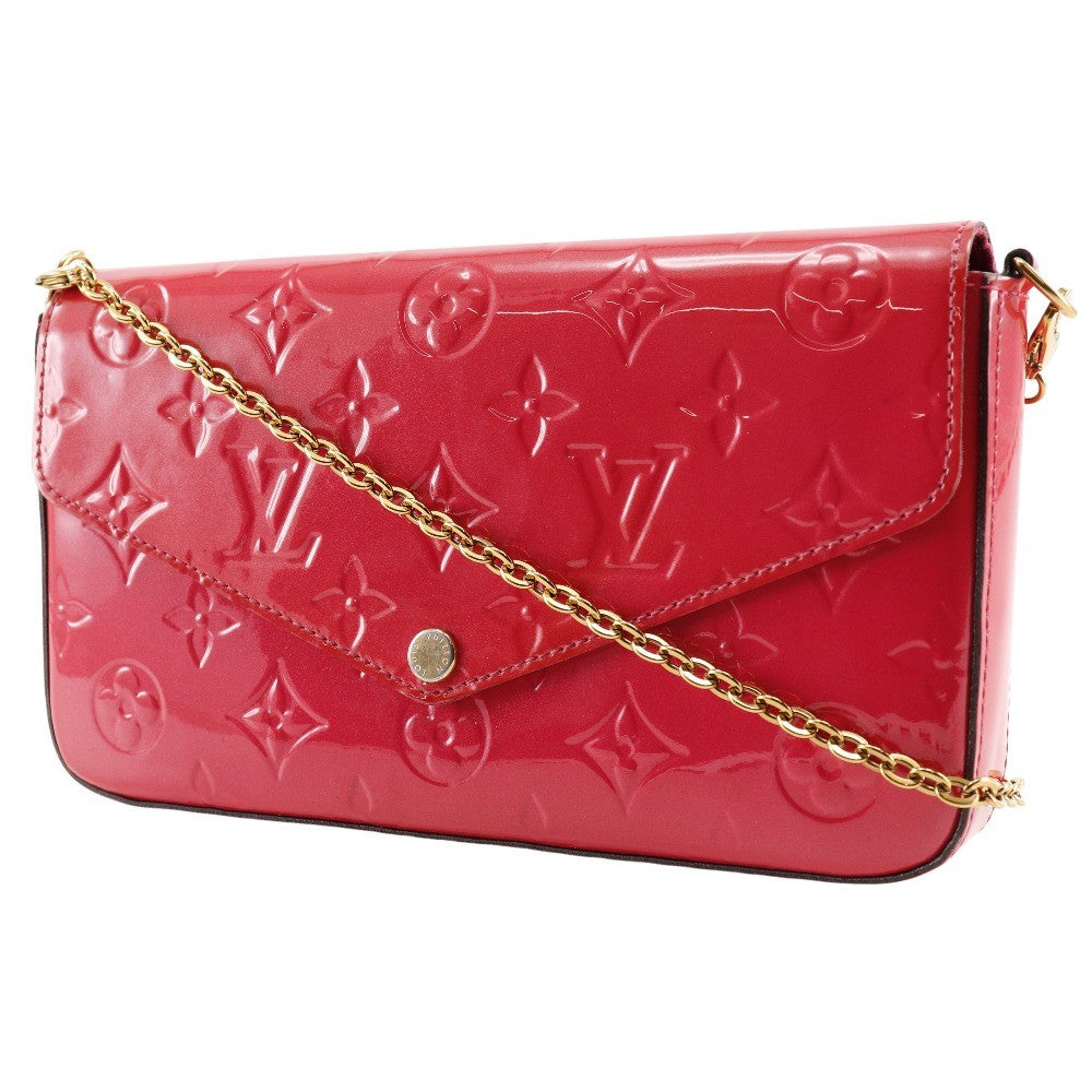 Louis Vuitton Felicie Pochette Monogram Vernis, PINK, PATENT_LEATHER, Shoulder bag