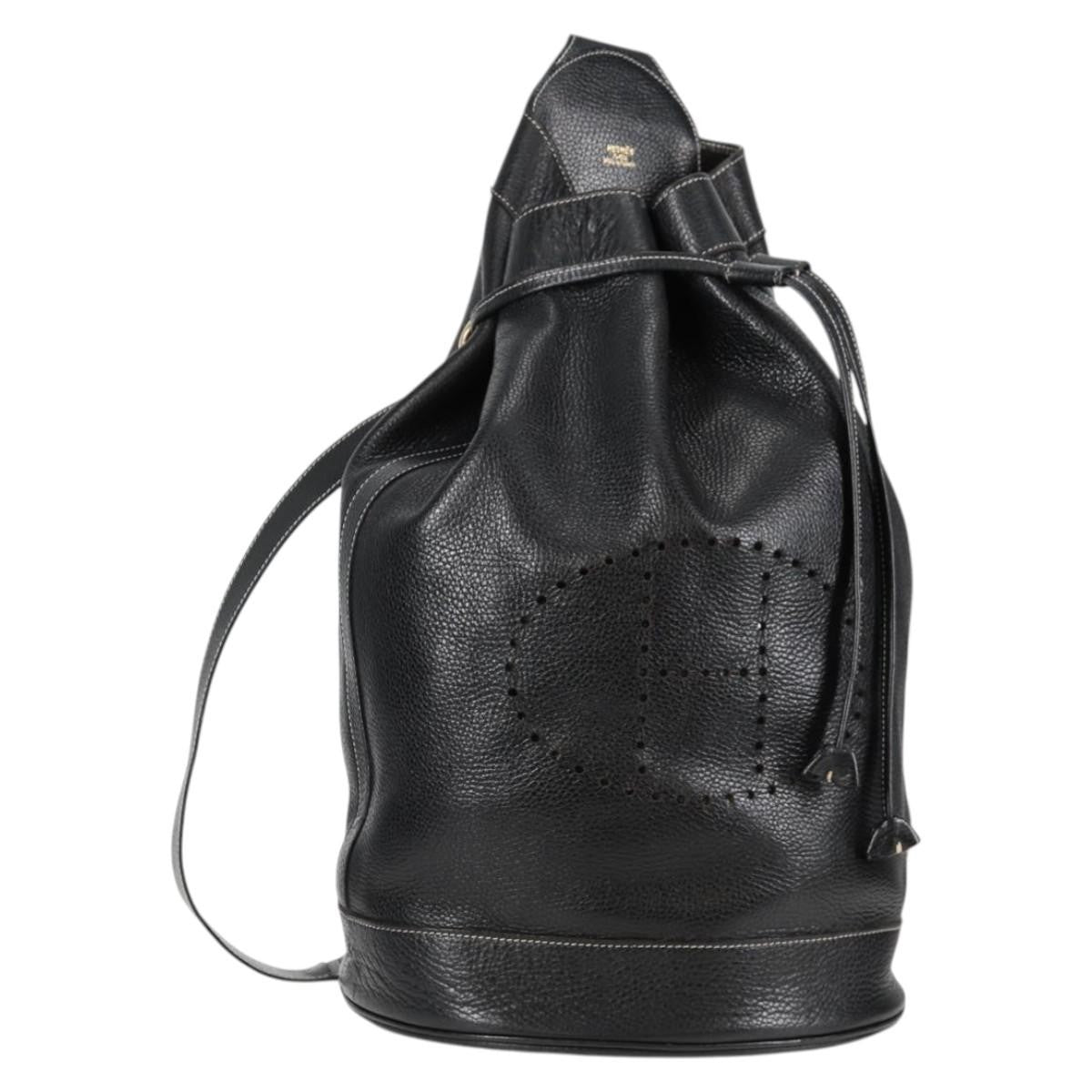 Hermes HERMES Shoulder Bag Leather, BLACK, LEATHER, Shoulder bag