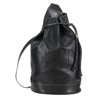 Hermes HERMES Shoulder Bag Leather, BLACK, LEATHER, Shoulder bag