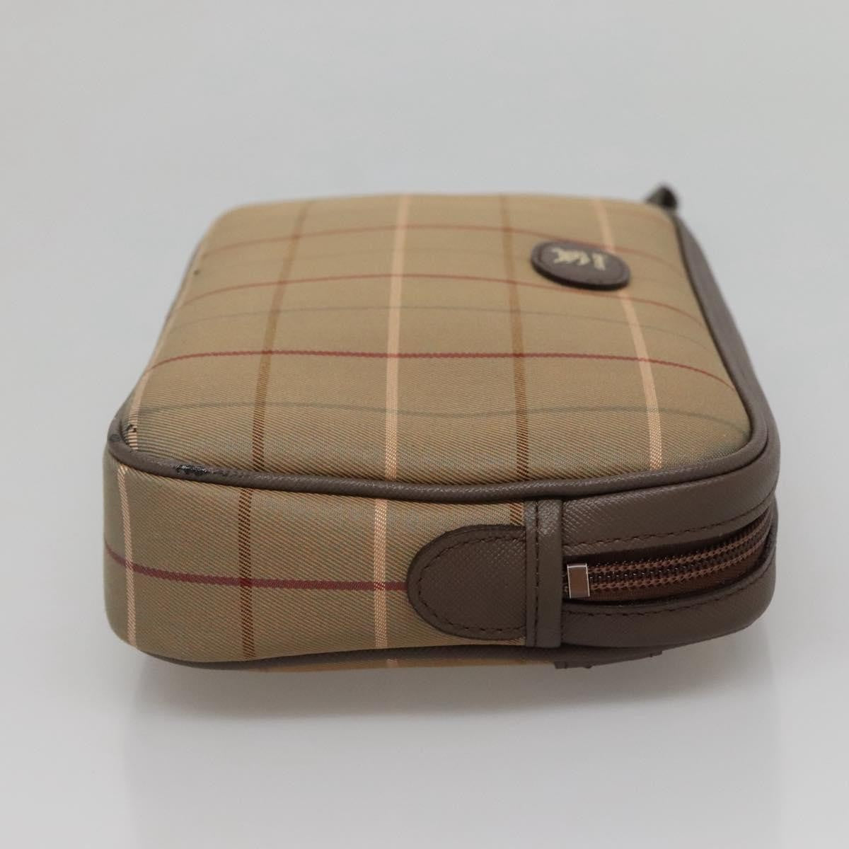 Burberry Nova check Pochette Canvas, BEIGE, CANVAS, Clutche & pouche