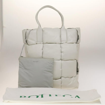 Bottega Veneta Squash Tote Padded Maxi Intrecciato Leather, WHITE, LEATHER, Tote bag