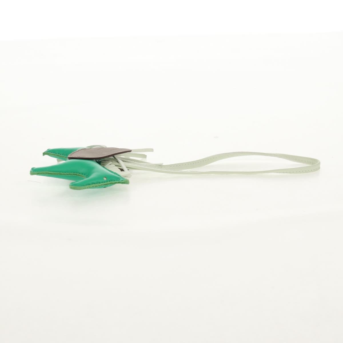 Hermes Pegase Rodeo Bag Charm Leather, GREEN, LEATHER, Charms and Keychains