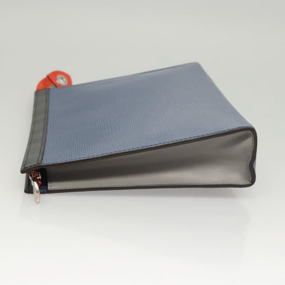 Louis Vuitton Pochette Voyage Epi Leather with Damier Graphite, BLUE, LEATHER, Clutche & pouche