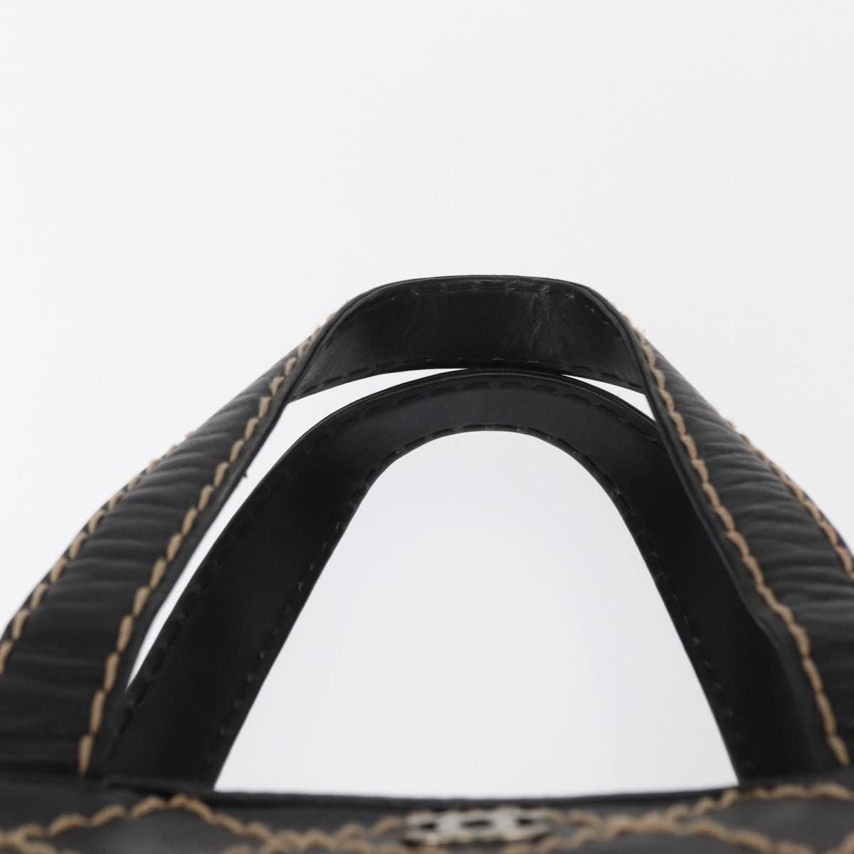 Chanel Surpique Zip Around Satchel Quilted Leather, BLACK, LEATHER, Handbag