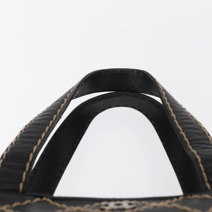 Chanel Surpique Zip Around Satchel Quilted Leather, BLACK, LEATHER, Handbag