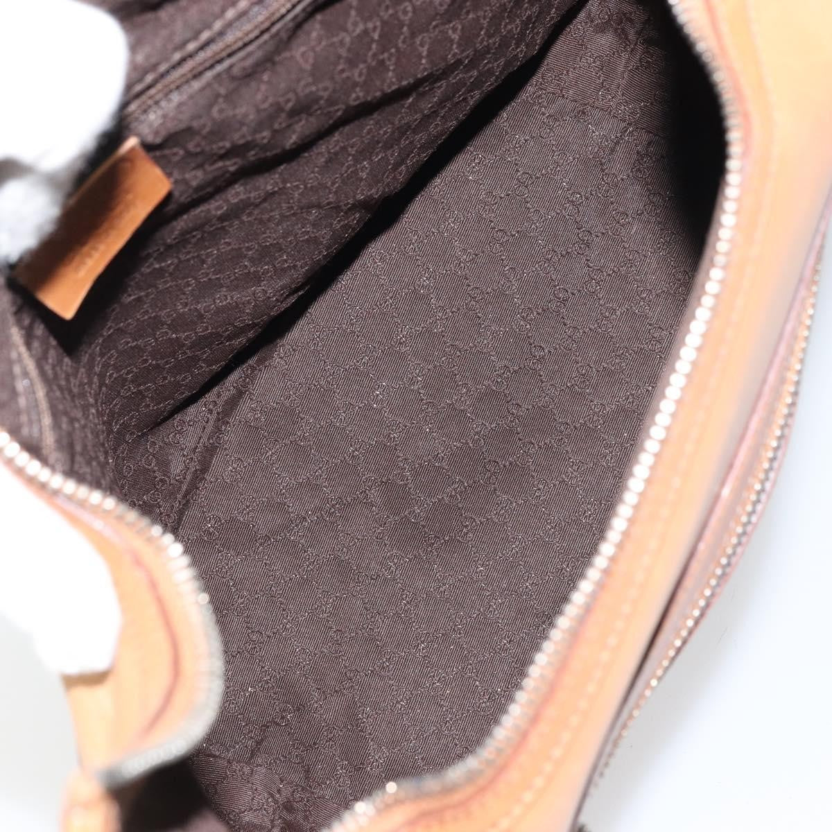 Gucci Vintage Handbag Leather, BROWN, LEATHER, Handbag