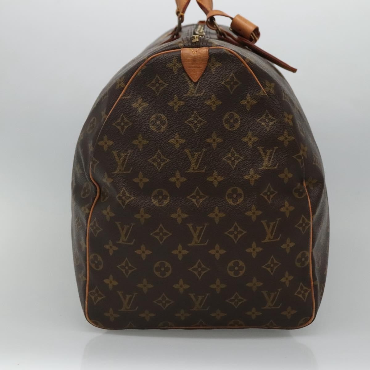 Louis Vuitton Keepall Bag Monogram Canvas, BROWN, CANVAS, Travel bag