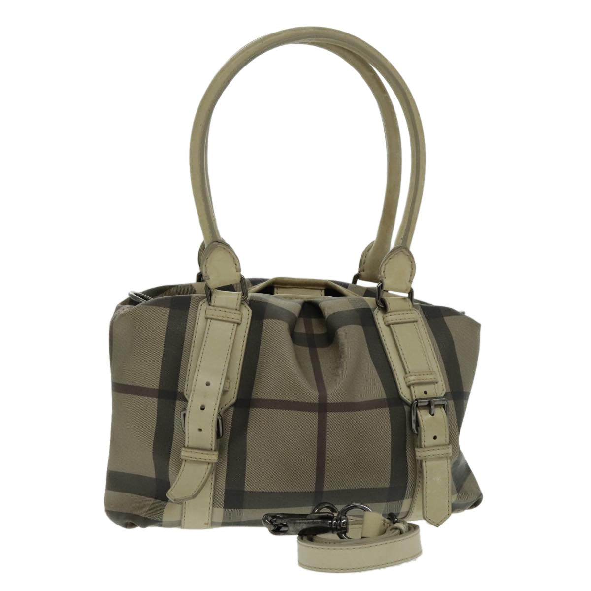Burberry Nova Check Handbag Nova Check Canvas and leather, BEIGE, CANVAS, Handbag