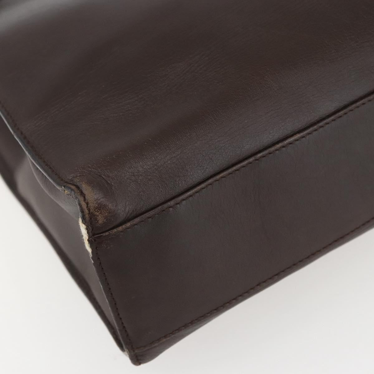 Gucci Vintage Handbag Leather, BROWN, LEATHER, Handbag