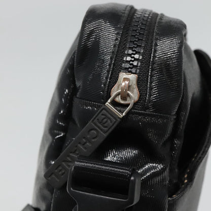 Chanel sports shoulder bag Coco mark, BLACK, CANVAS, Shoulder bag