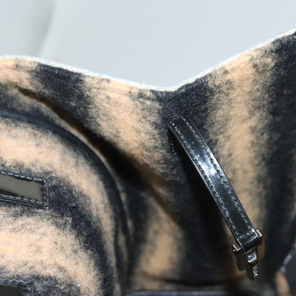 Fendi 2Jours Bag Felted Wool and Astrakhans, GRAY, WOOL, Tote bag