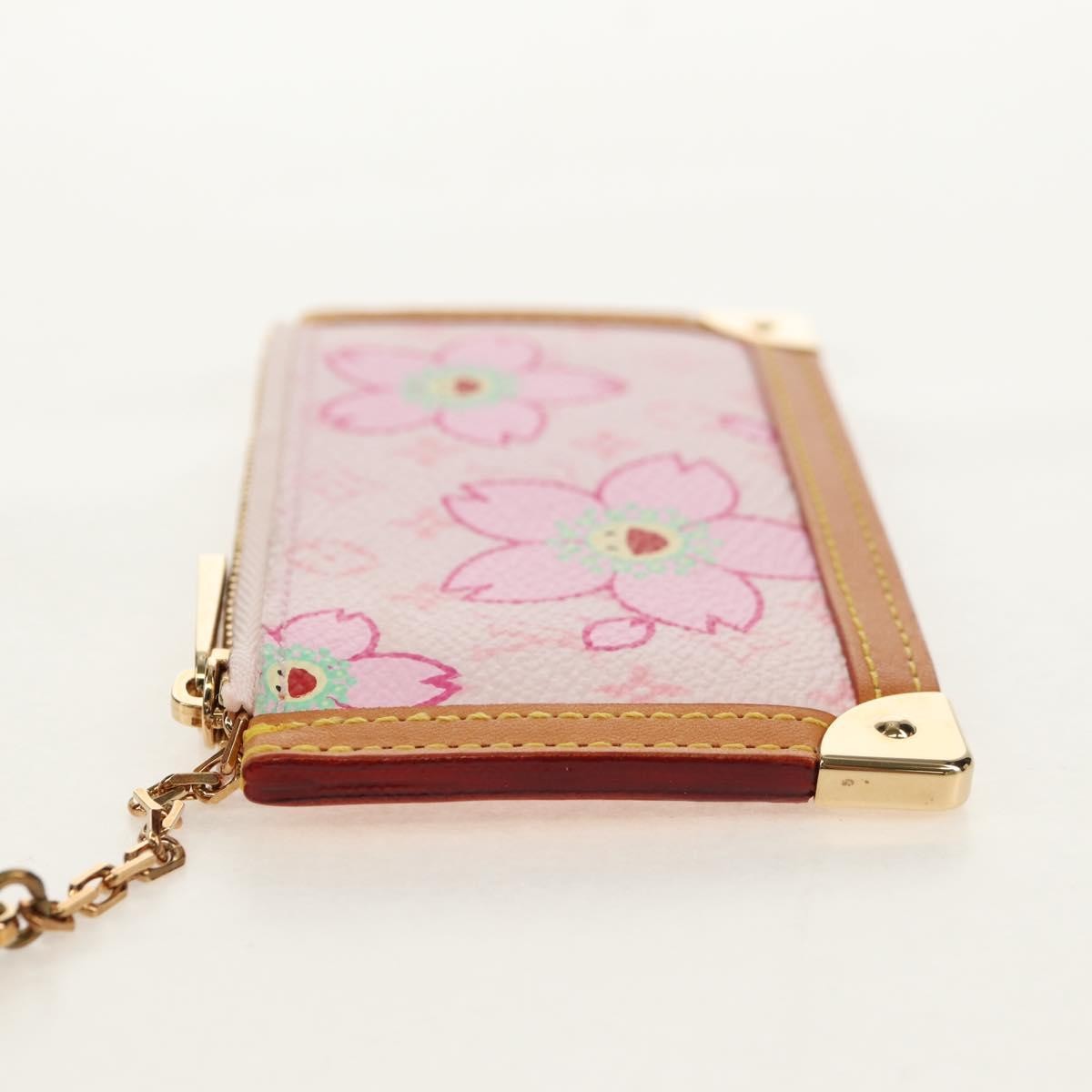 Louis Vuitton Pochette Cles Key Pouch Reverse Monogram Giant, PINK, CANVAS, Clutche & pouche