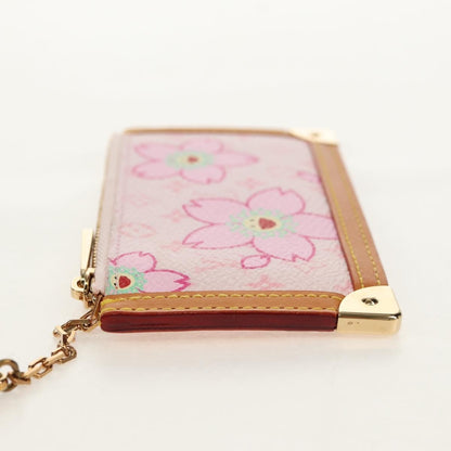 Louis Vuitton Pochette Cles Key Pouch Reverse Monogram Giant, PINK, CANVAS, Clutche & pouche