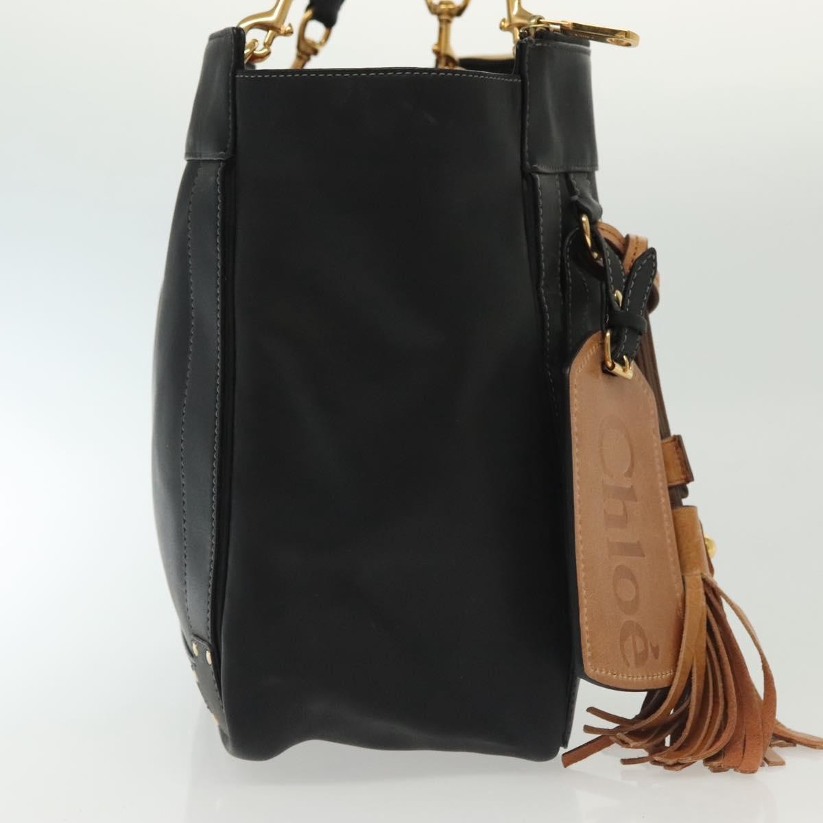 Chloe Vintage Shoulder Bag Leather, BLACK, LEATHER, Shoulder bag