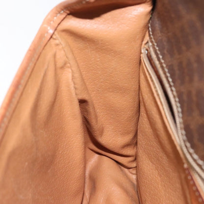 Celine Macadam Shoulder Bag PVC Leather, BROWN, CANVAS, Shoulder bag