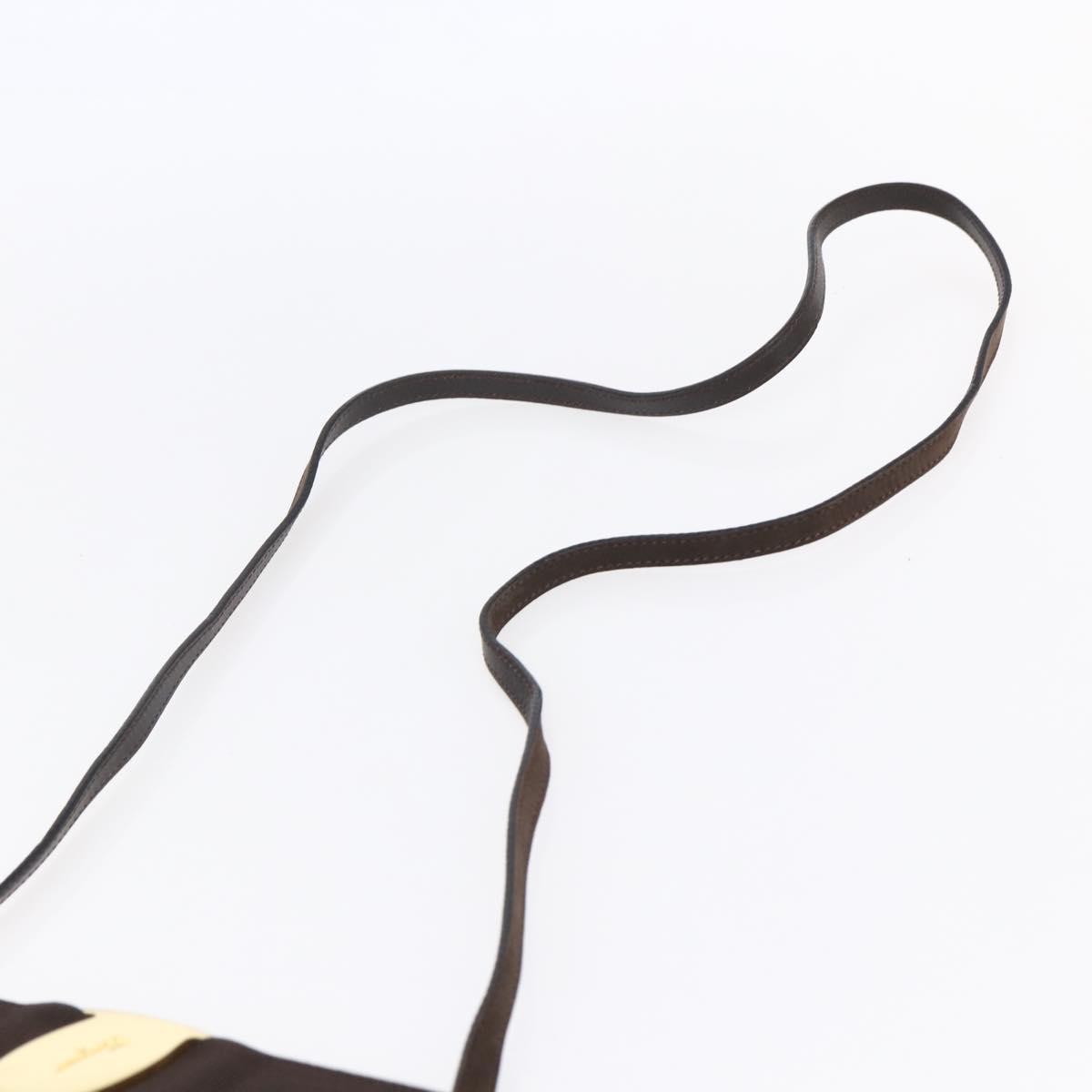 Salvatore Ferragamo Vala Shoulder Bag Suede, BROWN, SUEDE, Shoulder bag