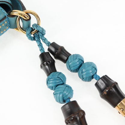 Gucci Snaffle Bit Crossbody Bag Leather, BLUE, LEATHER, Crossbody bag