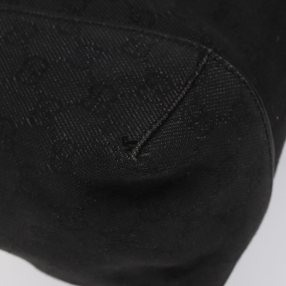 Gucci Vintage Shoulder Bag GG Canvas and Leather, BLACK, CANVAS, Shoulder bag