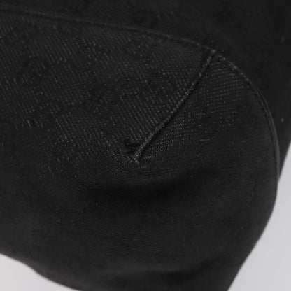 Gucci Vintage Shoulder Bag GG Canvas and Leather, BLACK, CANVAS, Shoulder bag