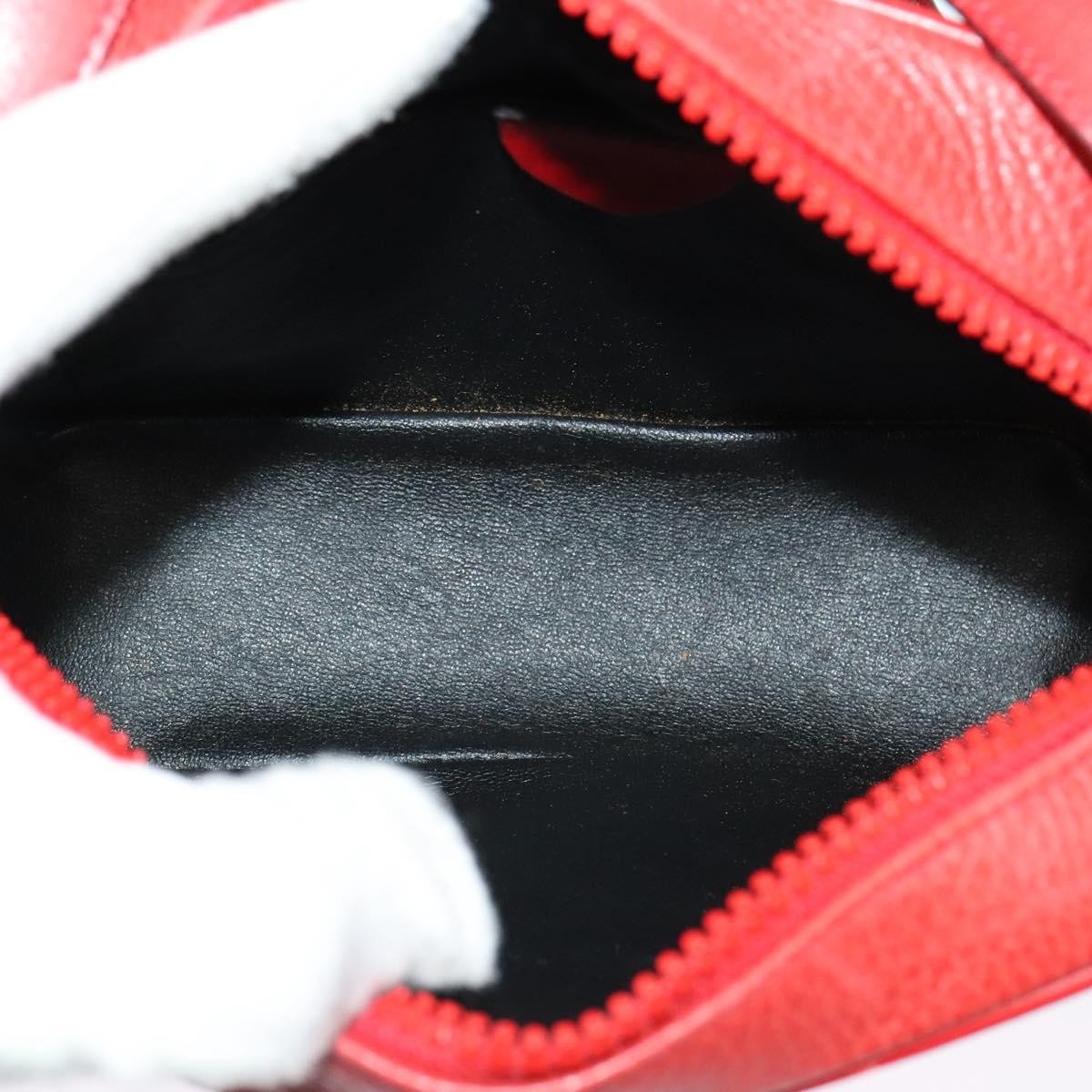 Celine Shoulder Bag Leather, RED, LEATHER, Shoulder bag