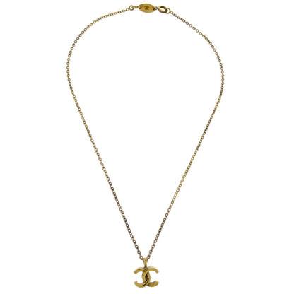 Chanel CC Pendant Necklace Metal, GOLD, GOLD_PLATED, Necklace