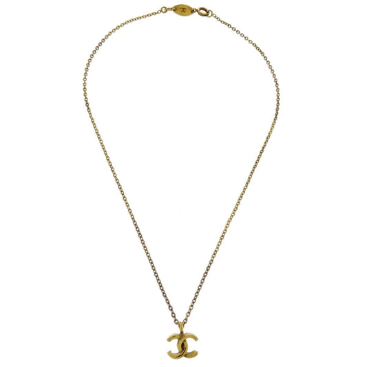 Chanel CC Pendant Necklace Metal, GOLD, GOLD_PLATED, Necklace