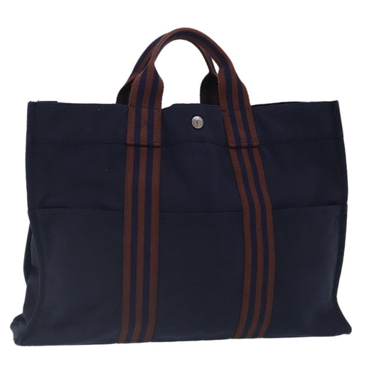 Hermes Fourre-tout Herline Fourre-tout Herline, NAVY, CANVAS, Tote bag