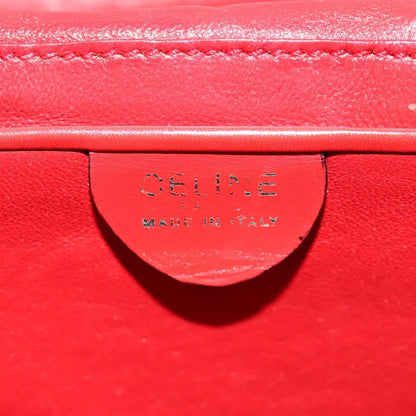 Celine Chain Shoulder Bag Leather, RED, LEATHER, Shoulder bag