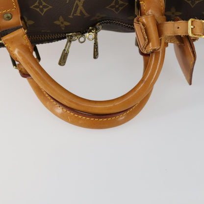 Louis Vuitton Keepall Bandouliere Bag Monogram Canvas, BROWN, CANVAS, Travel bag