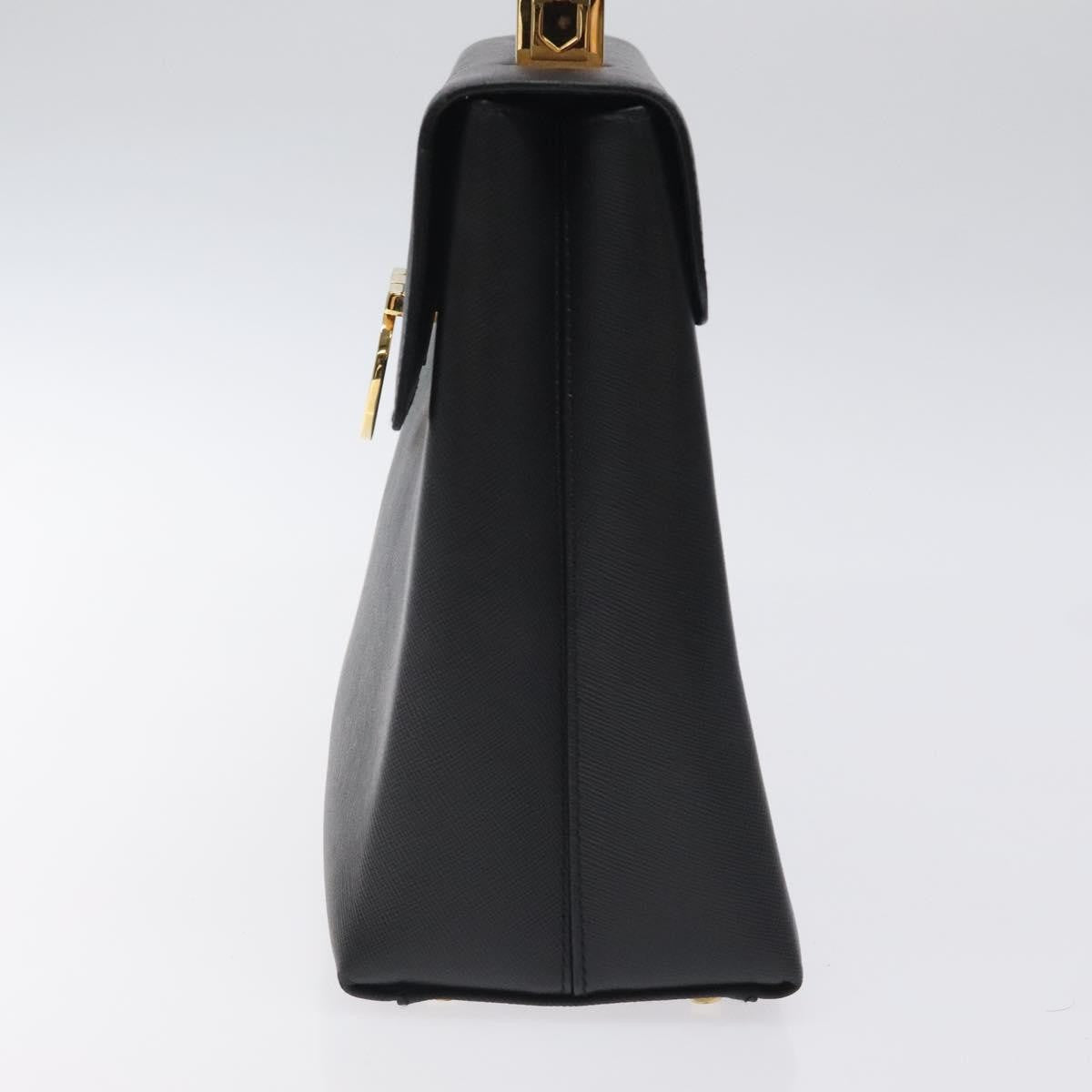 Salvatore Ferragamo Gancini Convertible Top Handle Bag Leather, BLACK, LEATHER, Handbag