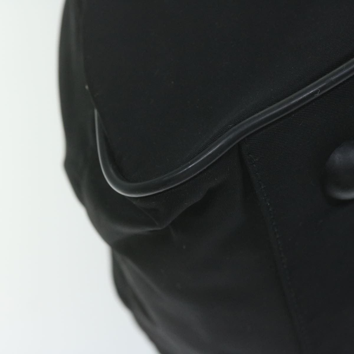 Prada Vintage Zip Handbag Tessuto, BLACK, NYLON, Handbag