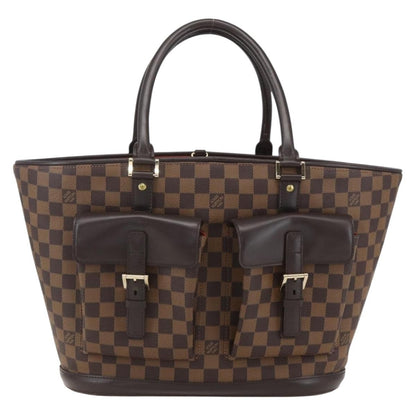 Louis Vuitton Manosque Handbag Damier, BROWN, CANVAS, Tote bag