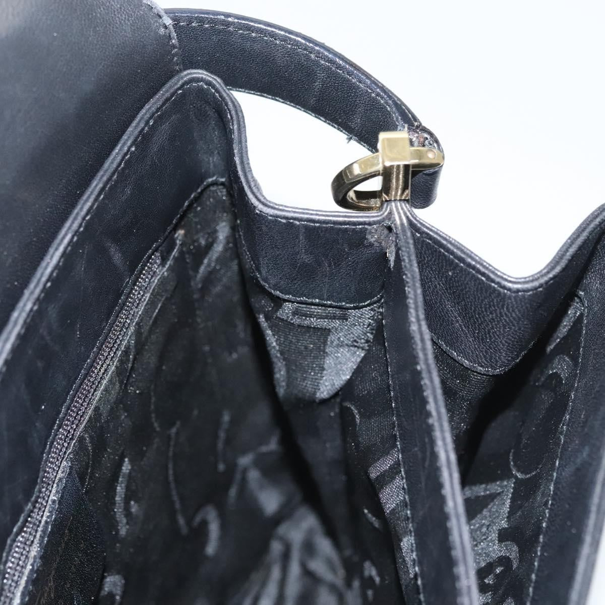 Salvatore Ferragamo Flap Handbag Leather, BLACK, LEATHER, Handbag