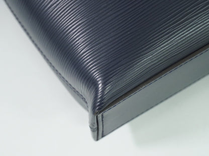 Louis Vuitton Brooks Briefcase Epi Leather, NAVY, LEATHER, Briefcase