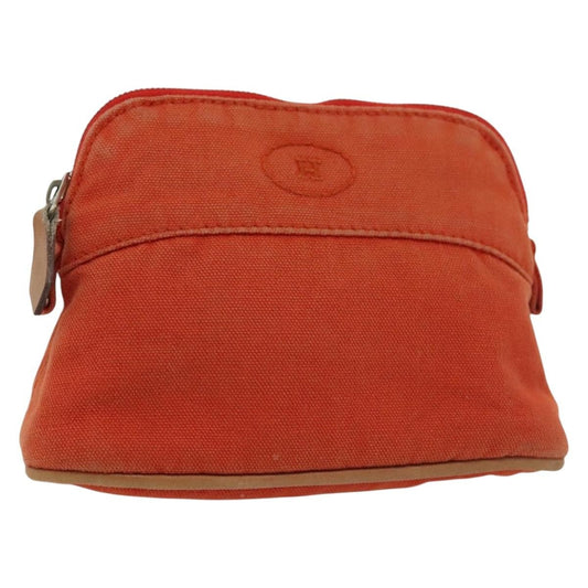 Hermes Bolide Travel Pouch Canvas, ORANGE, CANVAS, Travel bag