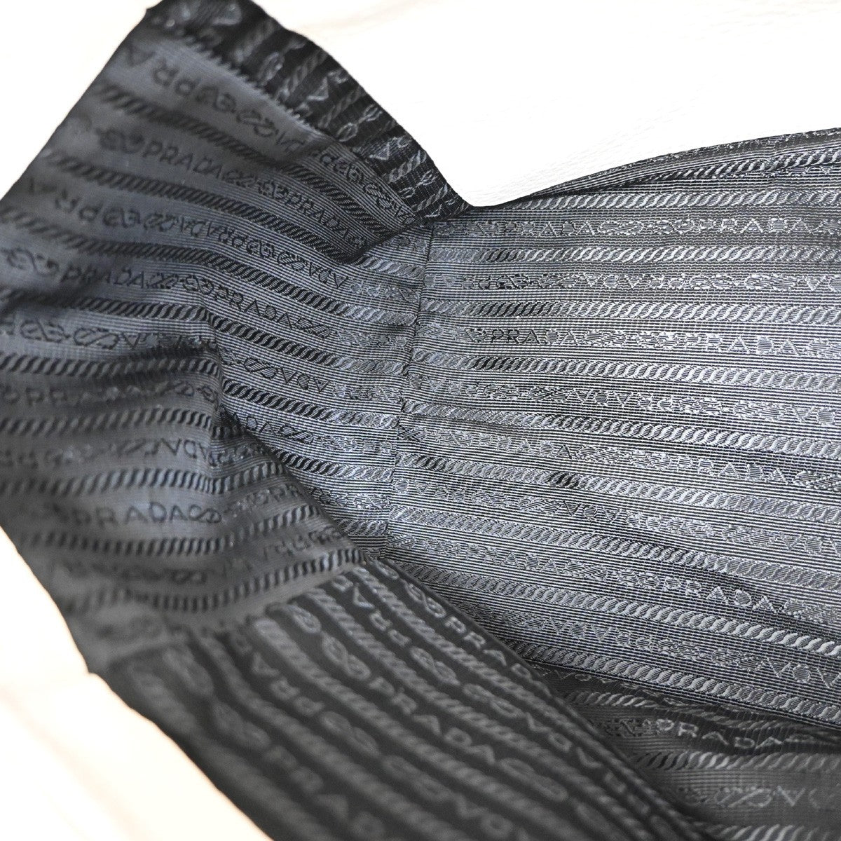 Prada Vintage Tote Leather, WHITE, LEATHER, Tote bag