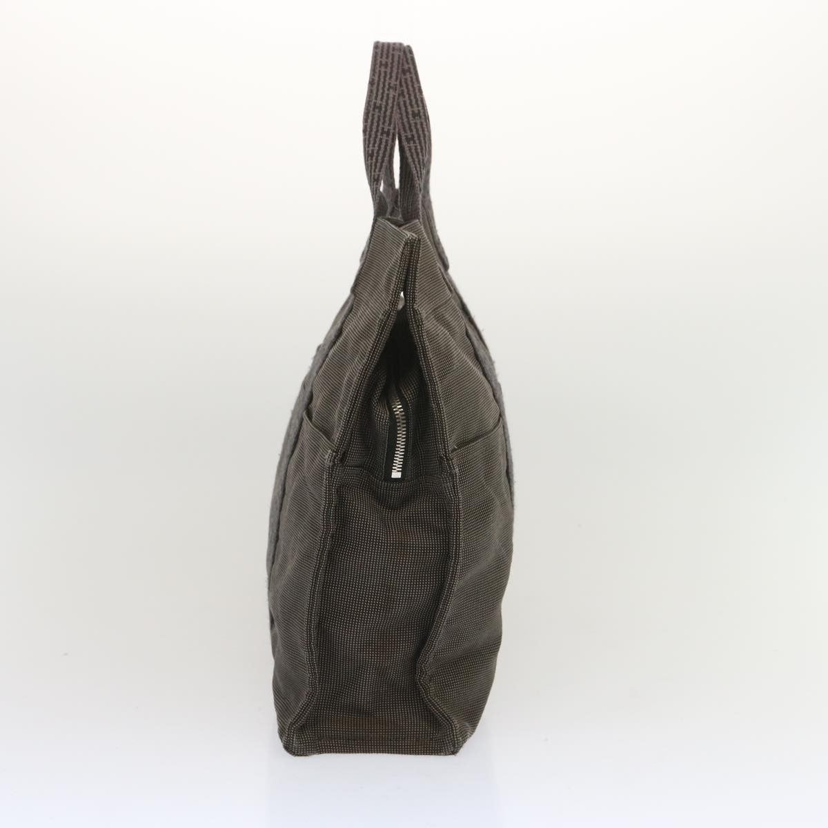 Hermes Fourre-tout Herline Canvas, GRAY, CANVAS, Tote bag