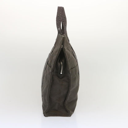 Hermes Fourre-tout Herline Canvas, GRAY, CANVAS, Tote bag