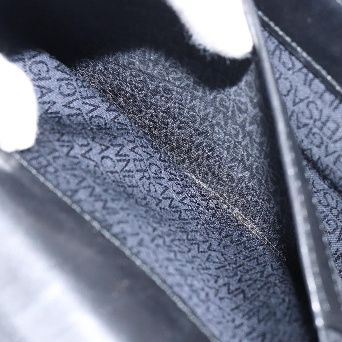 Versace Vintage Handbag Leather, BLACK, LEATHER, Handbag